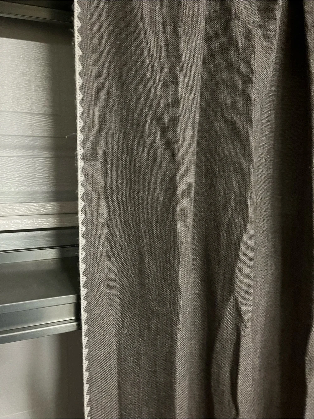 Gray Textured Curtain Panel - 54 x 84